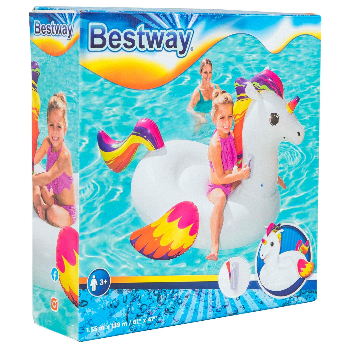 Bouée Gonflable Motif Licorne Pour Enfants 150 x 117 cm Bestway 41114 تنزوت