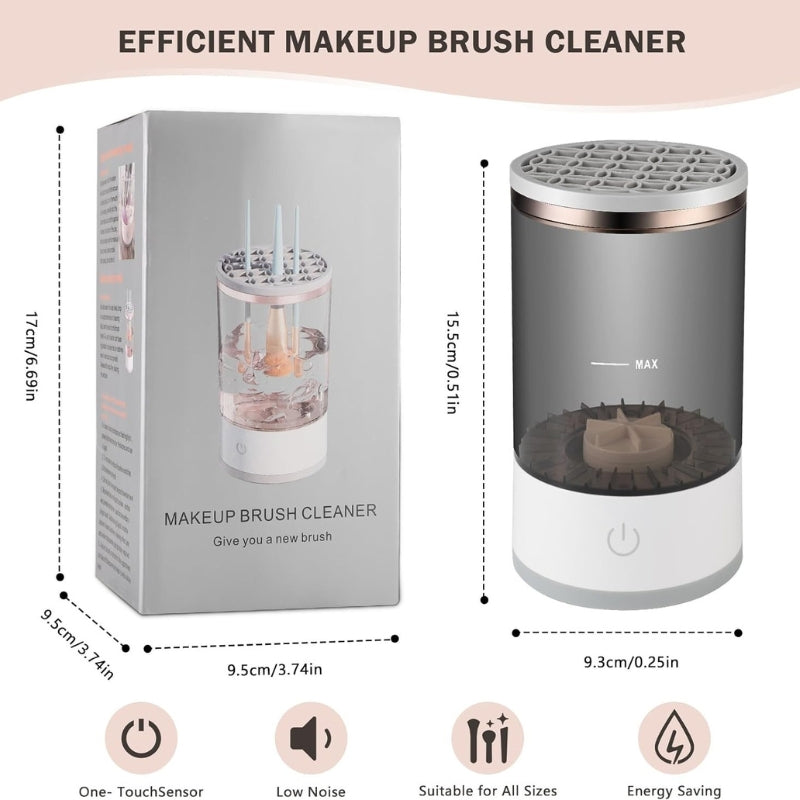 Machine de nettoyage de pinceaux maquillage électrique portable 3en1 - منظف ومجفف فرش المكياج الأوتوماتيكي تنزوت