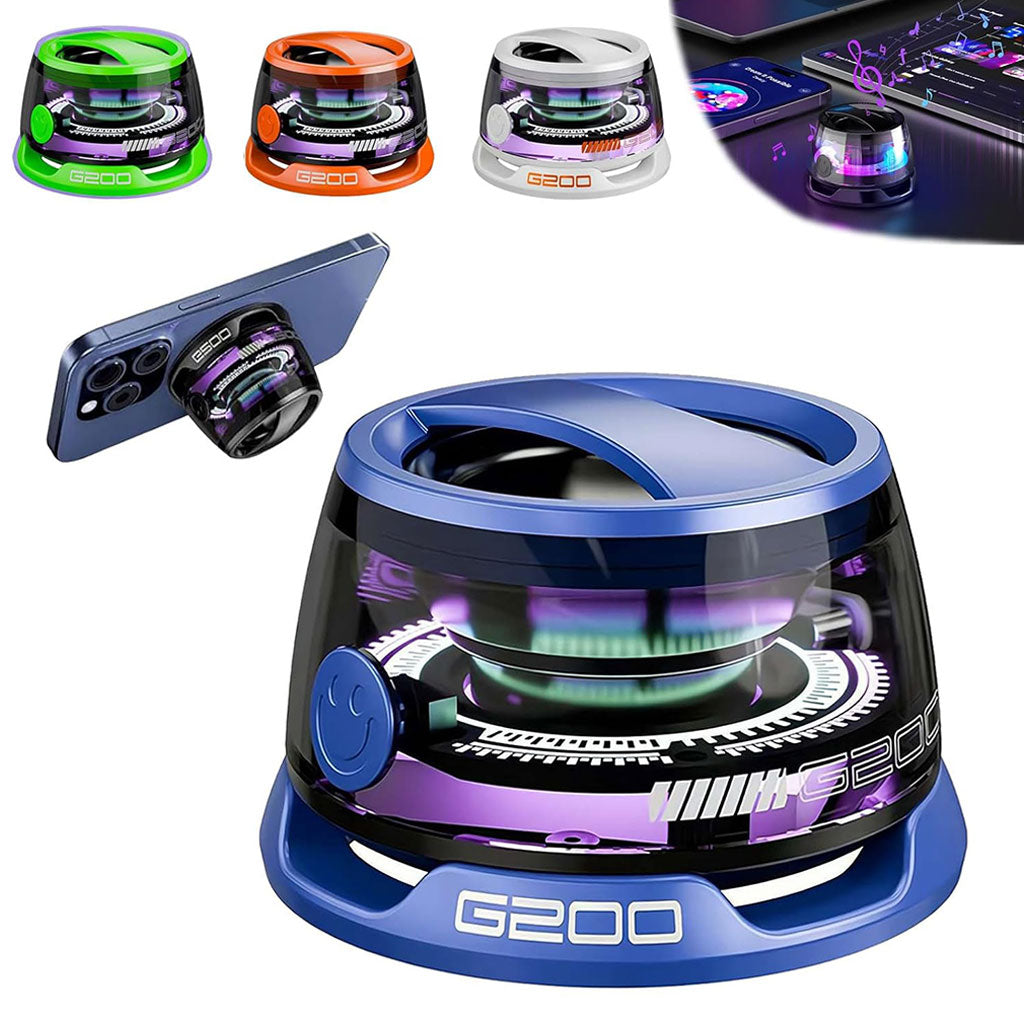 G200 Mini Haut-parleur Bluetooth magnétique sans fil avec lumière RVB – مكبر صوت مغناطيسي ومحمول تنزوت