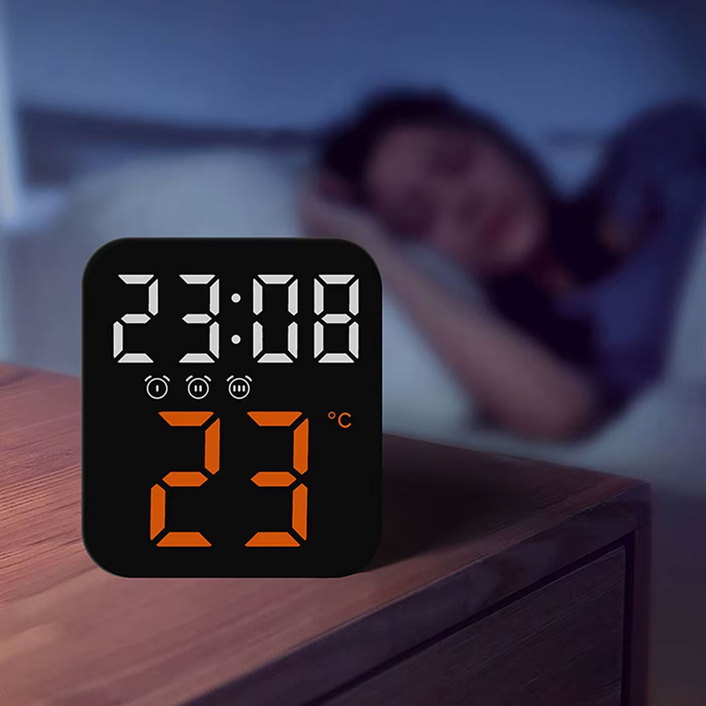 Horloge Murale Électronique avec Température GH8015 – ساعة إلكترونية مع عرض درجة الحرارة تنزوت