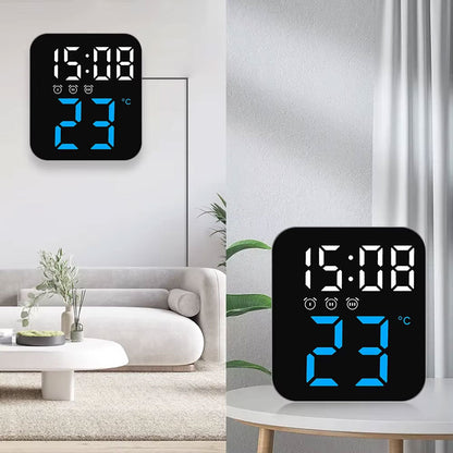 Horloge Murale Électronique avec Température GH8015 – ساعة إلكترونية مع عرض درجة الحرارة تنزوت
