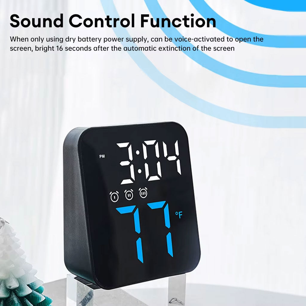 Horloge Murale Électronique avec Température GH8015 – ساعة إلكترونية مع عرض درجة الحرارة تنزوت