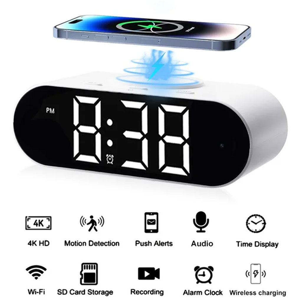 Horloge numérique LED et Chargeur Sans Fil GH9000 – ساعة منبه وشاحن لاسلكي تنزوت