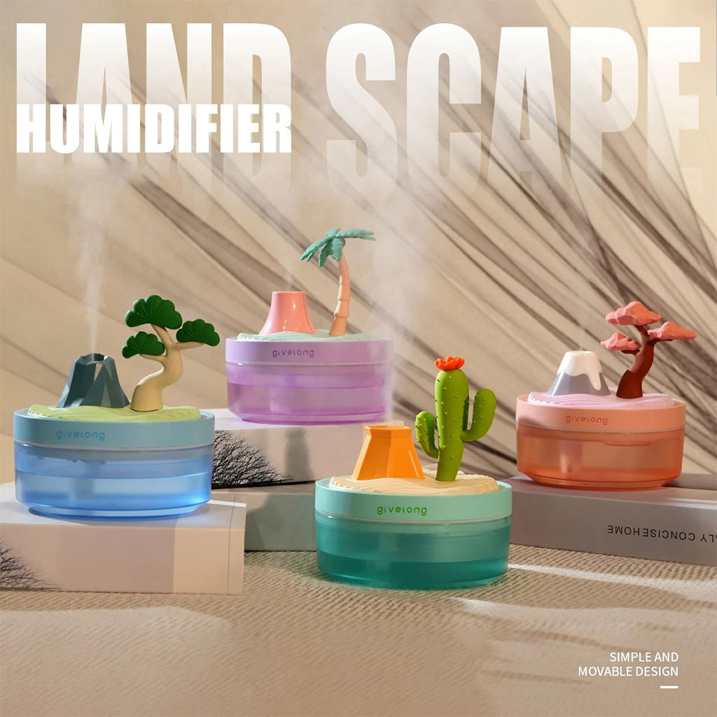 Humidificateur Portable avec Décoration de Paysage et Grand Réservoir de 320 ml – معطر جو محمول تنزوت