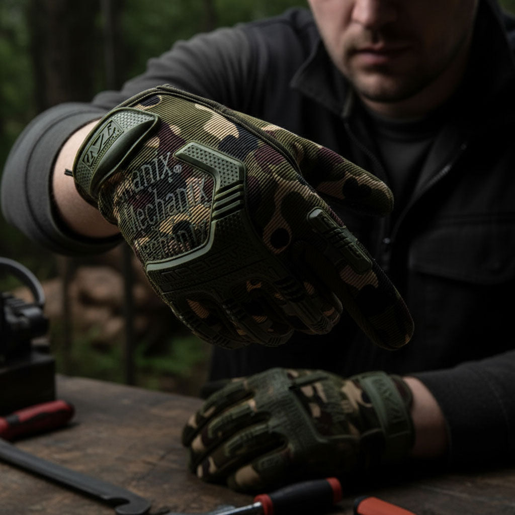 PACK Casque Moto avec Lunettes Amovibles + Gants Anti-dérapants avec conception d’amortissement - تنزوت