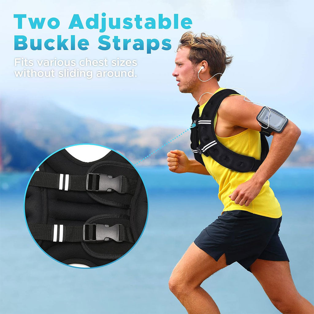 Gilet lesté d’entrainement 5KG réglable avec bretelles élargies – صدرية تدريبات للمحترفين تنزوت