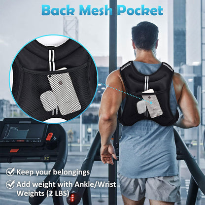 Gilet lesté d’entrainement 5KG réglable avec bretelles élargies – صدرية تدريبات للمحترفين تنزوت