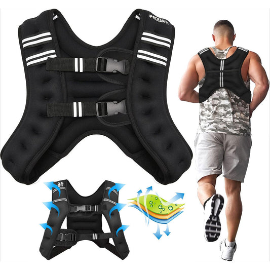 Gilet lesté d’entrainement 5KG réglable avec bretelles élargies – صدرية تدريبات للمحترفين تنزوت