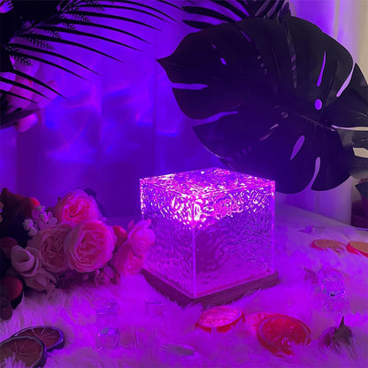 Lumière à motif d’eau dynamique USB Veilleuse Rotative تنزوت