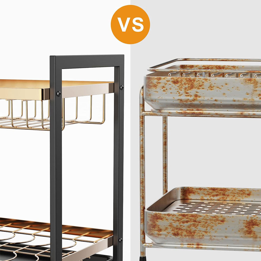 Égouttoir à Vaisselle 2 Niveaux Gold pour Comptoir de Cuisine – حامل أواني ذهبي
