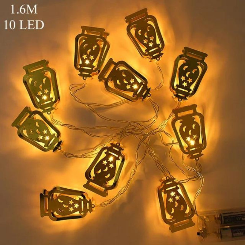 Guirlande lumineuse d'ampoule de lanterne de Ramadan 10 pièce تنزوت