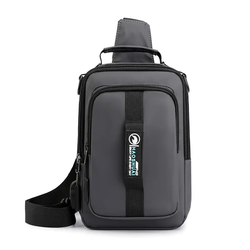 Sacoche Oxford imperméable multifonctionnel avec Sortie De charge usb pour hommes V3 تنزوت