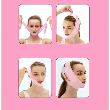 Masque facial en Silicone Nano en forme de V, Bandage pour réduire le Double menton, joue, cou, amincissant, Anti-rides تنزوت