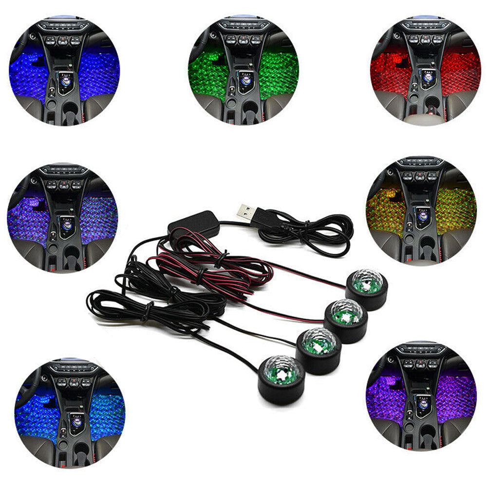 Car atmosphere Lumière RGB 4en1 USB 12V - تنزوت