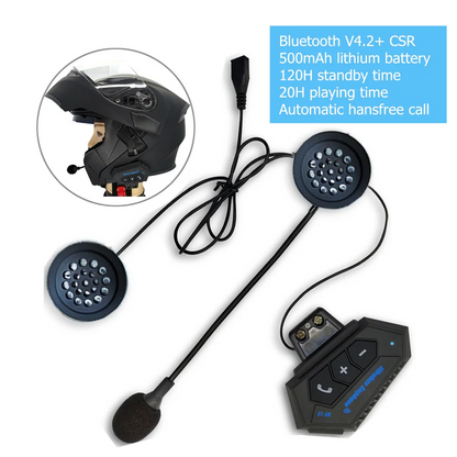 Écouteurs de moto sans fil Bluetooth 5.0 étanche FM GPS deux côtés BT12 - تنزوت