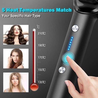 Brosse à cheveux chauffante en céramique 6 niveaux de chaleur 360° – Lisseur HQT-909B تنزوت