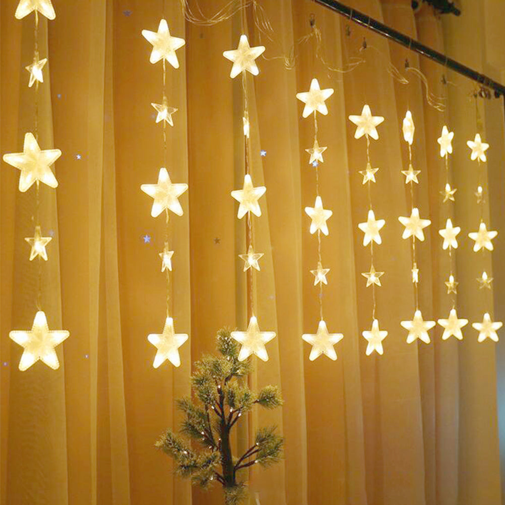 Guirlande lumineuse rideau Stars LED Imperméable 2.5/3.5M 220V - تنزوت