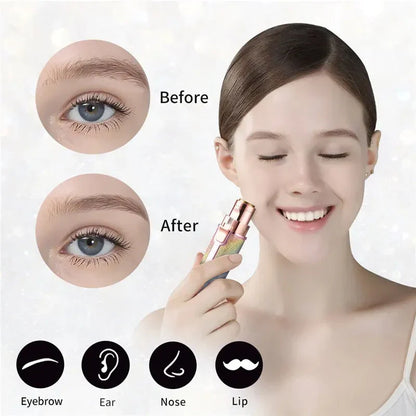 Rasoir électrique 2 en 1 pour femmes Rechargeable épilateur Facial sans douleur تنزوت