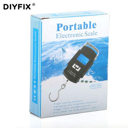 Balance à bagages numérique portable avec écran LCD 50KG/10G WH-A08 - تنزوت