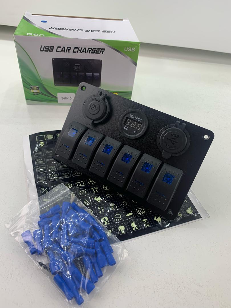 Panneau de commande 12 V pour Bateau avec Affichage de Voltage – لوحة تحكم تنزوت