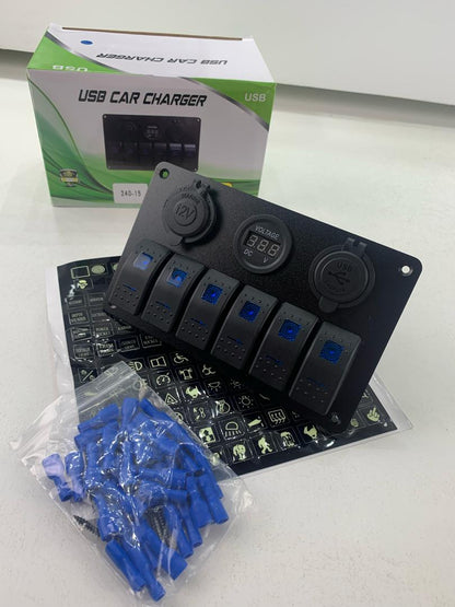Panneau de commande 12 V pour Bateau avec Affichage de Voltage – لوحة تحكم تنزوت