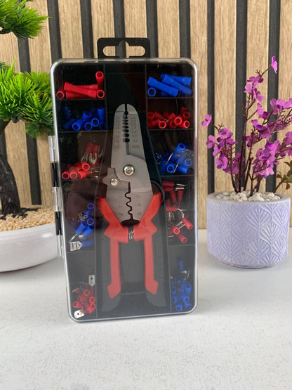 Coffret de sertissage 3en1 avec cosses 22-10 AWG – 170 pièces pour l’électricien - تنزوت