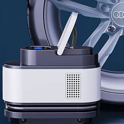 Compresseur d’Air Portable 12V 150 PSI Câble 2,8 m avec Éclairage LED – جهاز نفخ العجلات للسيارة تنزوت