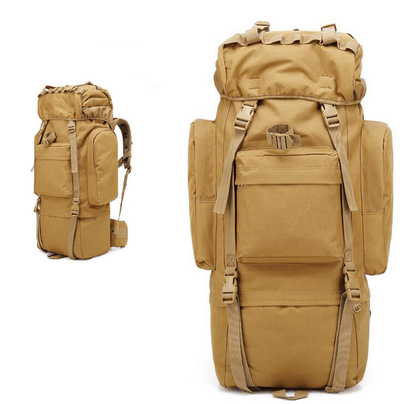 Sac à dos Randonnée professionnel en toile de Camouflage étanche à double épaule 90 L – kaki تنزوت