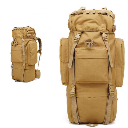 Sac à dos Randonnée professionnel en toile de Camouflage étanche à double épaule 90 L – kaki تنزوت