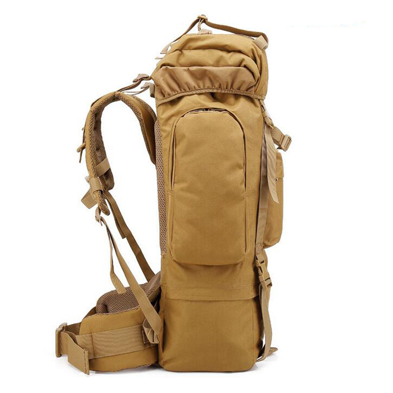 Sac à dos Randonnée professionnel en toile de Camouflage étanche à double épaule 90 L – kaki تنزوت