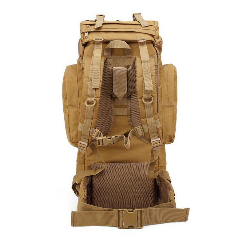 Sac à dos Randonnée professionnel en toile de Camouflage étanche à double épaule 90 L – kaki تنزوت