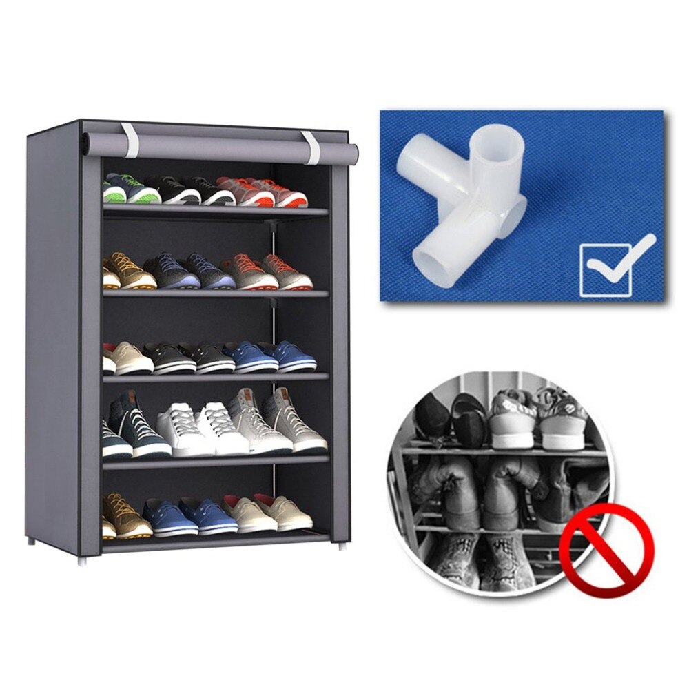 Armoire Chaussures 5 niveaux étagères 15 paires ou plus très pratique pour Salon, Chambre et Entrée تنزوت