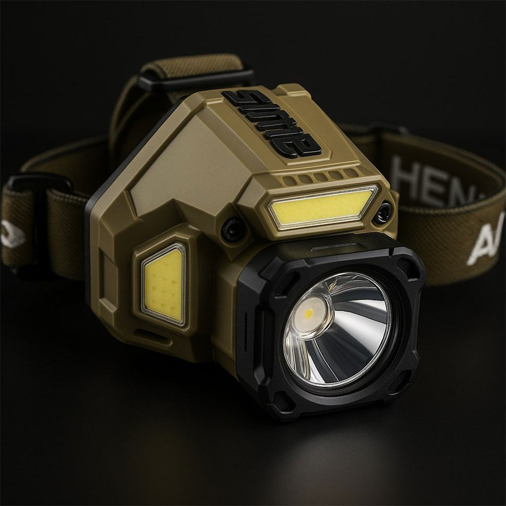 Lampe frontale rechargeable avec capteur de mouvement – مصباح مع مستشعر حركة تنزوت