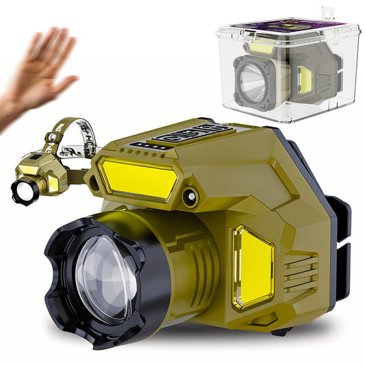 Lampe frontale rechargeable avec capteur de mouvement – مصباح مع مستشعر حركة تنزوت