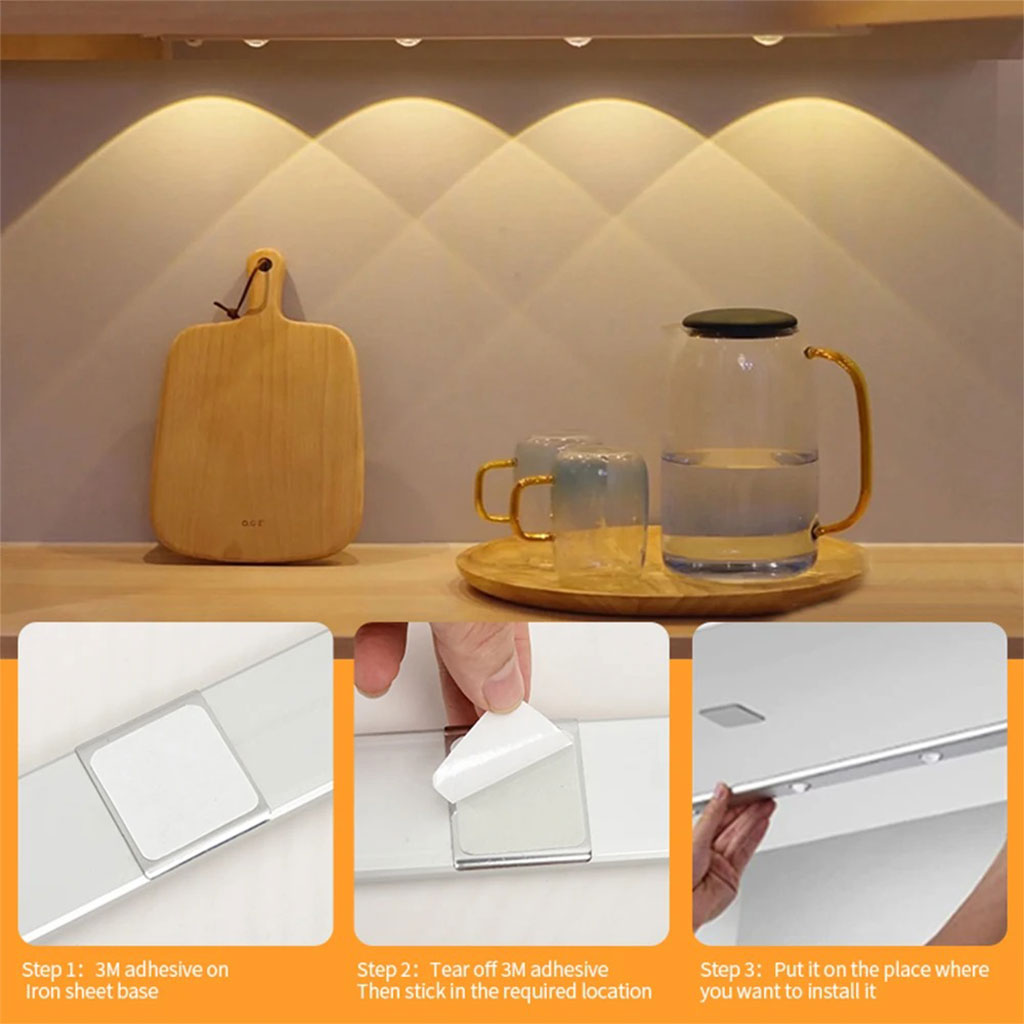 Lampe LED Rechargeable avec Détecteur De Mouvement Intérieur 3 Modes 40CM – مصباح مناطق ضيقة بعدة أوضاع - تنزوت