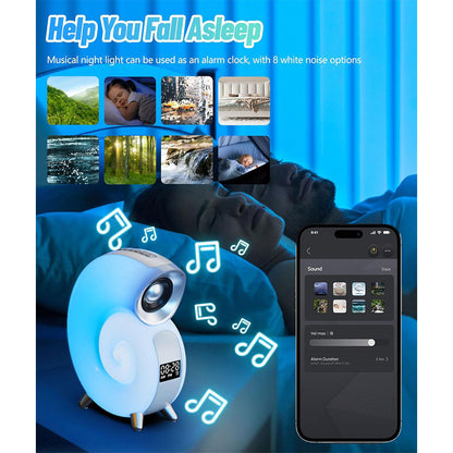 Lampe de Table avec Haut-parleur Bluetooth RGB – مكبر صوت ومنبه على شكل محارة تنزوت