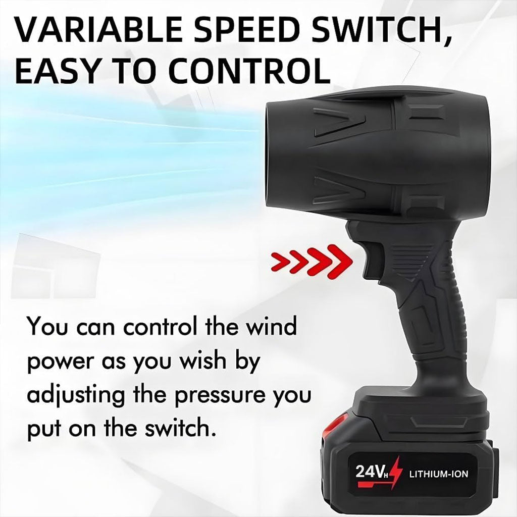 Souffleur à Jet Turbo Portable avec Batterie Lithium 24V- نافخ هواء جد قوي - تنزوت