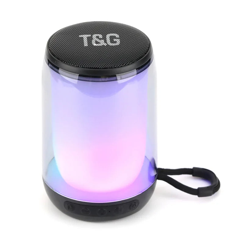 T&G Haut-parleur Bluetooth 5.3 à pulsation d'ambiance LED RGB - تنزوت