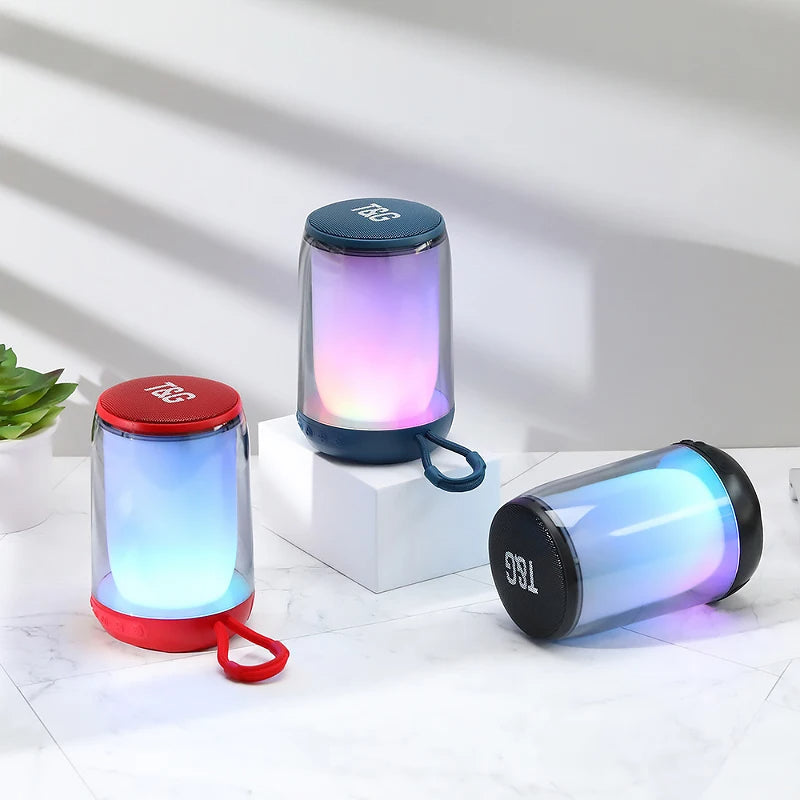 T&G Haut-parleur Bluetooth 5.3 à pulsation d'ambiance LED RGB - تنزوت