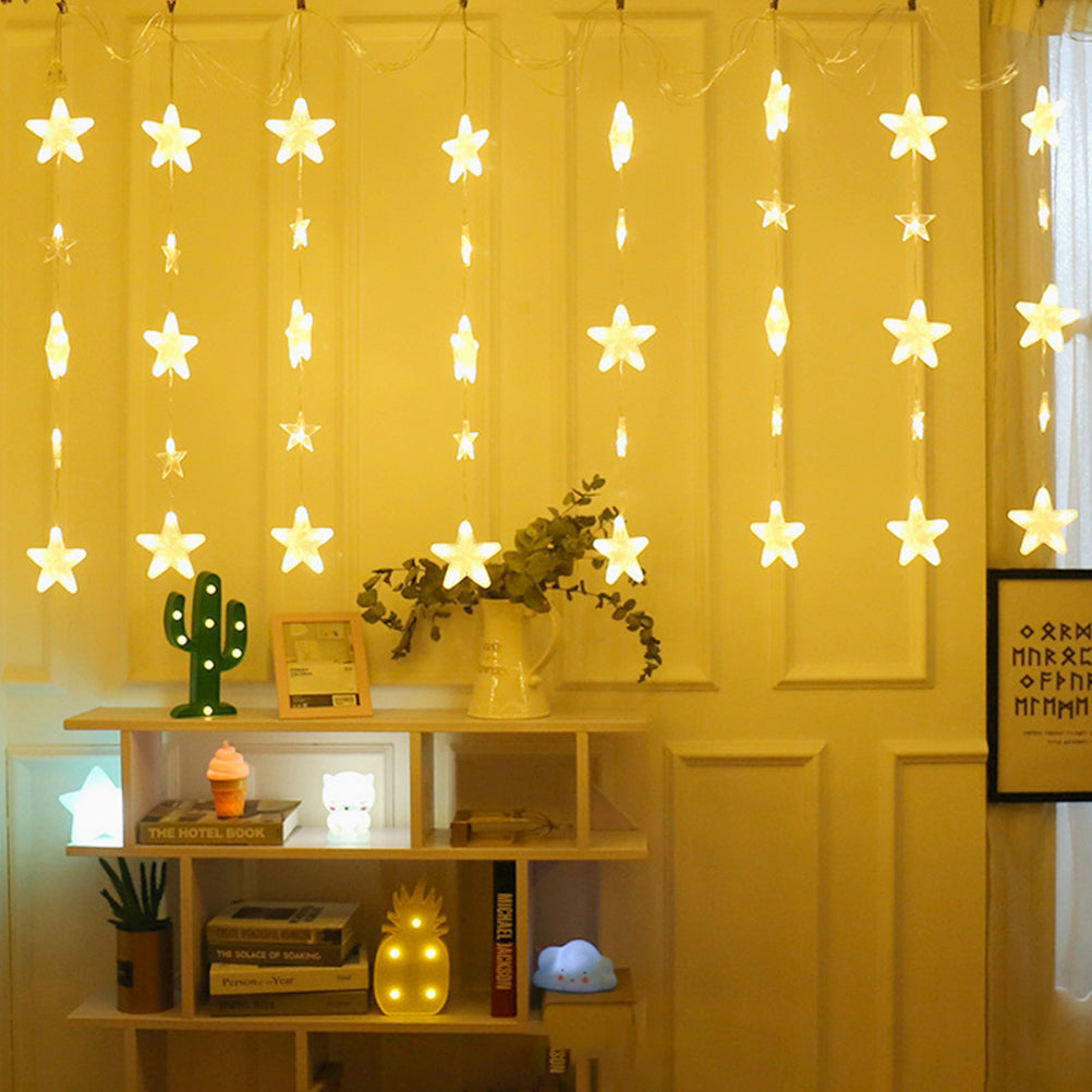 Guirlande lumineuse rideau Stars LED Imperméable 2.5/3.5M 220V - تنزوت