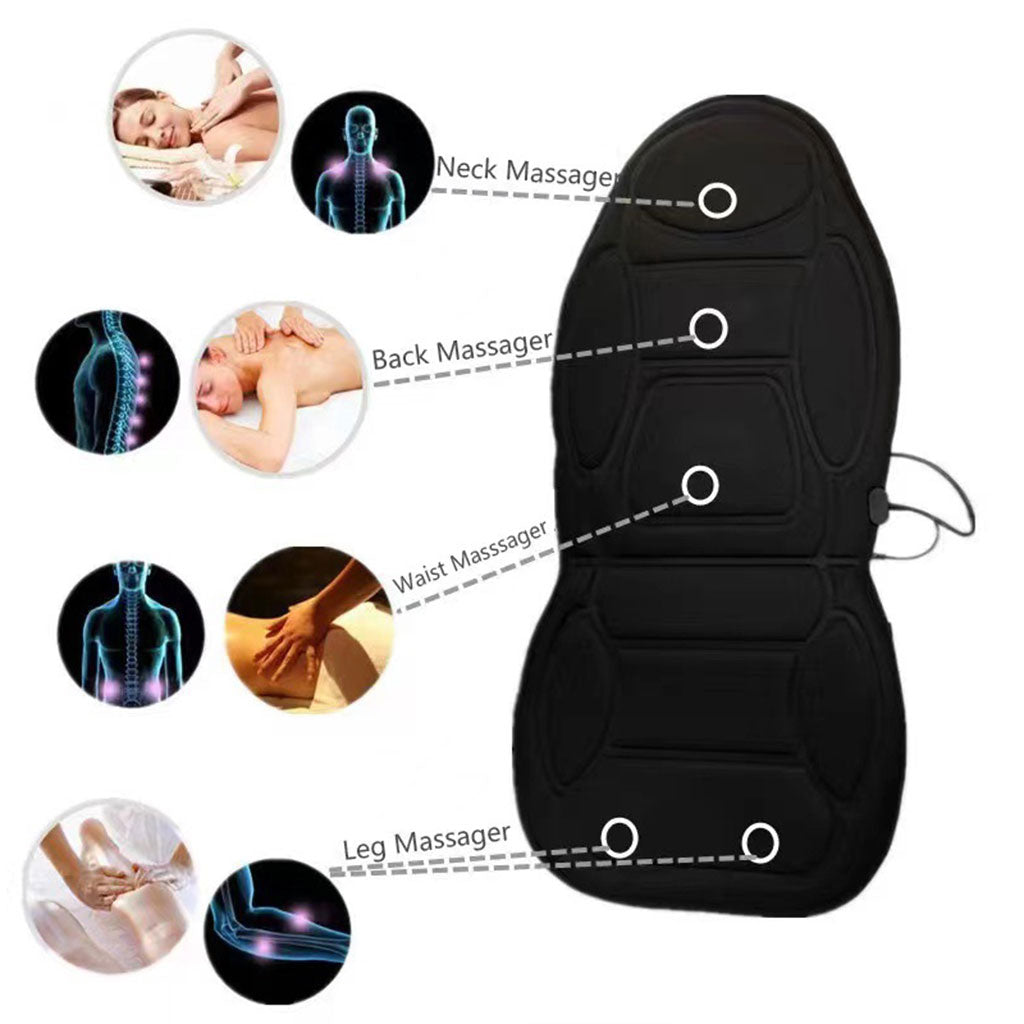 Siège De Massage Auto et Maison avec 5 Modes Vibrations et Coussin Memory Foam - تنزوت