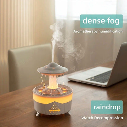 Lampe d’humidification par gouttelettes d’eau 350ML ultrasonique, avec télécommande تنزوت
