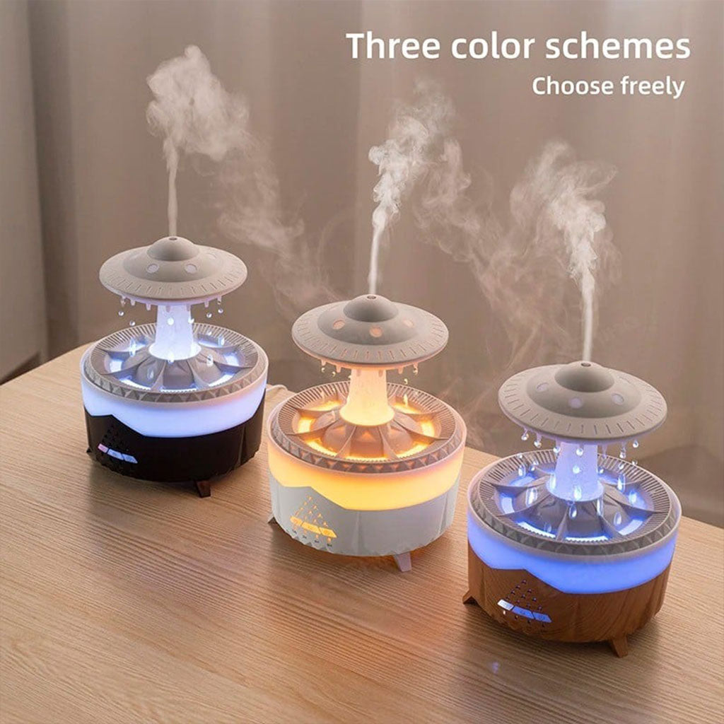 Lampe d’humidification par gouttelettes d’eau 350ML ultrasonique, avec télécommande تنزوت