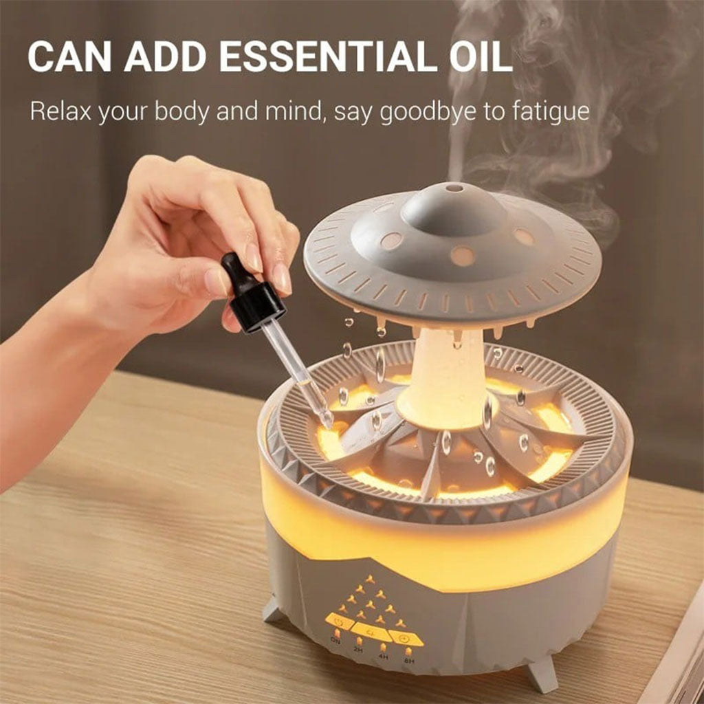 Lampe d’humidification par gouttelettes d’eau 350ML ultrasonique, avec télécommande تنزوت