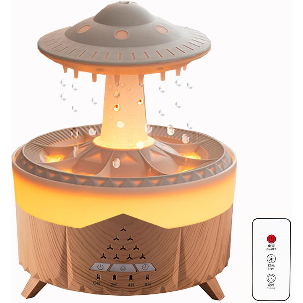 Lampe d’humidification par gouttelettes d’eau 350ML ultrasonique, avec télécommande تنزوت