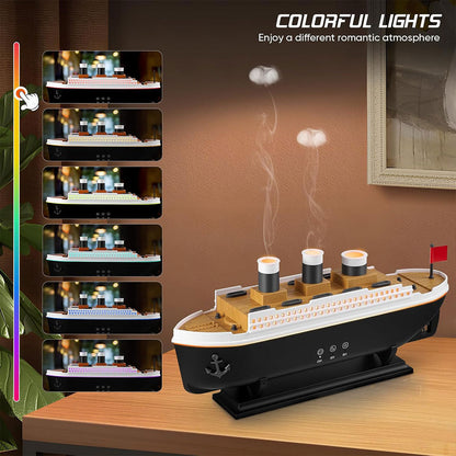 Bateau Jellyfish Diffuseur d’huiles essentielles 250ml avec télécommande – معطر جو على شكل باخرة تنزوت