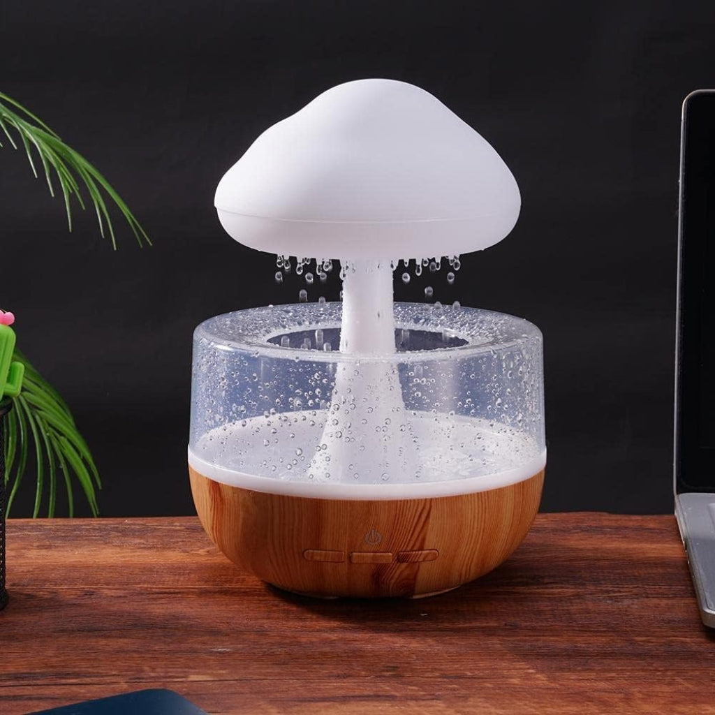 Humidificateur créatif en forme de nuage de pluie 7 couleurs 280ml - تنزوت