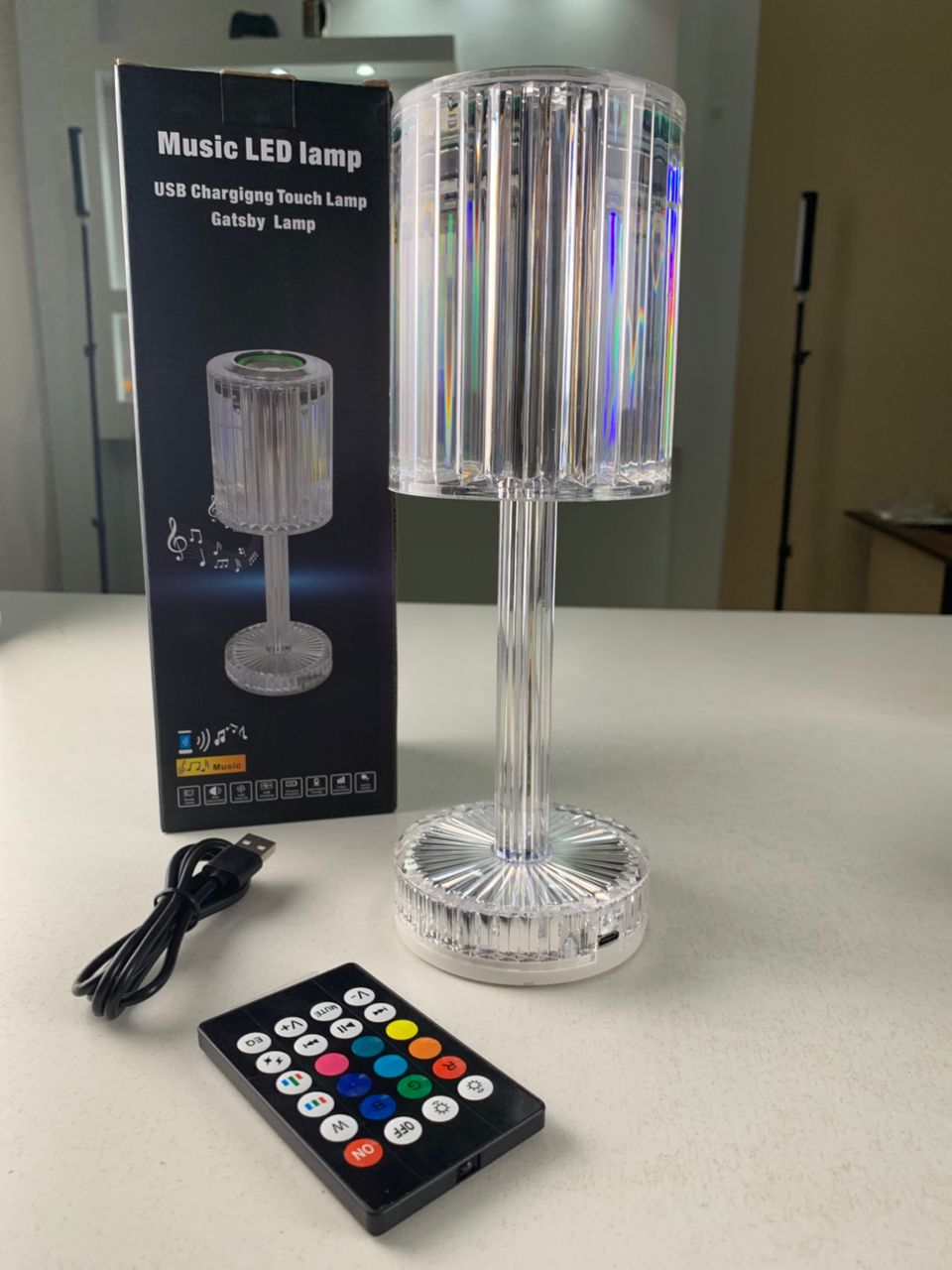 Lampe Cristal LED avec Haut-Parleur Bluetooth – مكبر صوت ومصباح كريستالي تنزوت