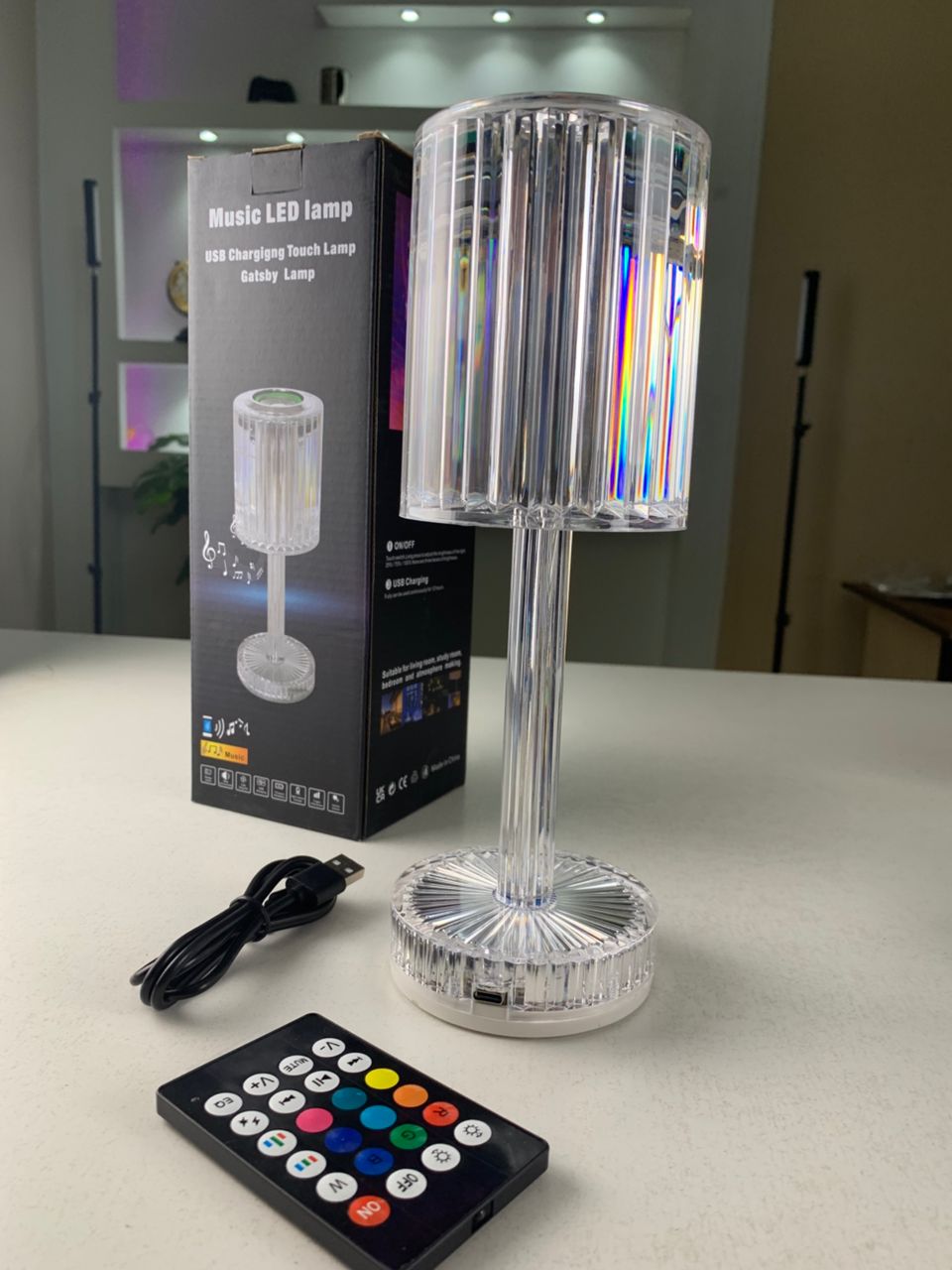 Lampe Cristal LED avec Haut-Parleur Bluetooth – مكبر صوت ومصباح كريستالي تنزوت