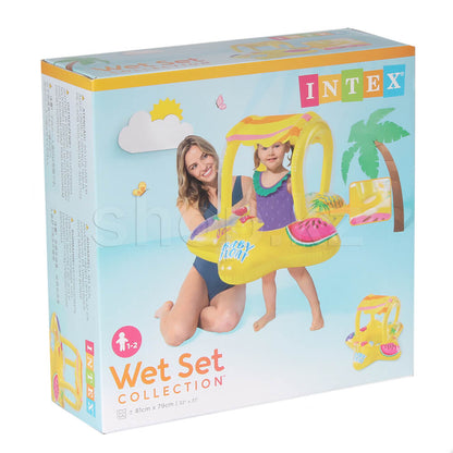 Intex Bouee enfant Avec un auvent intégré pour se protéger des rayons du soleil 56573NP تنزوت